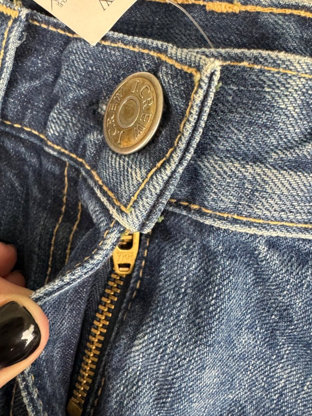 J.Crew Denim Mini Skirt Womens 26 Classic Blue Wash Western Travel Retro - Picture 5 of 9